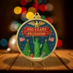 250 Years of Freedom Ornament 1776-2026 - Liberty Bell Patriotic Christmas Tree Decoration - July 4 Independence Day American Gift - Image 4