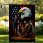 Patriotic Memorial Day Flag – Remember and Honor Veterans – Custom Family Name Garden Flag & House Flag - Image 6