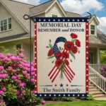 Patriotic Memorial Day Flag – Remember and Honor – Perfect Veteran Tribute for Garden or Home