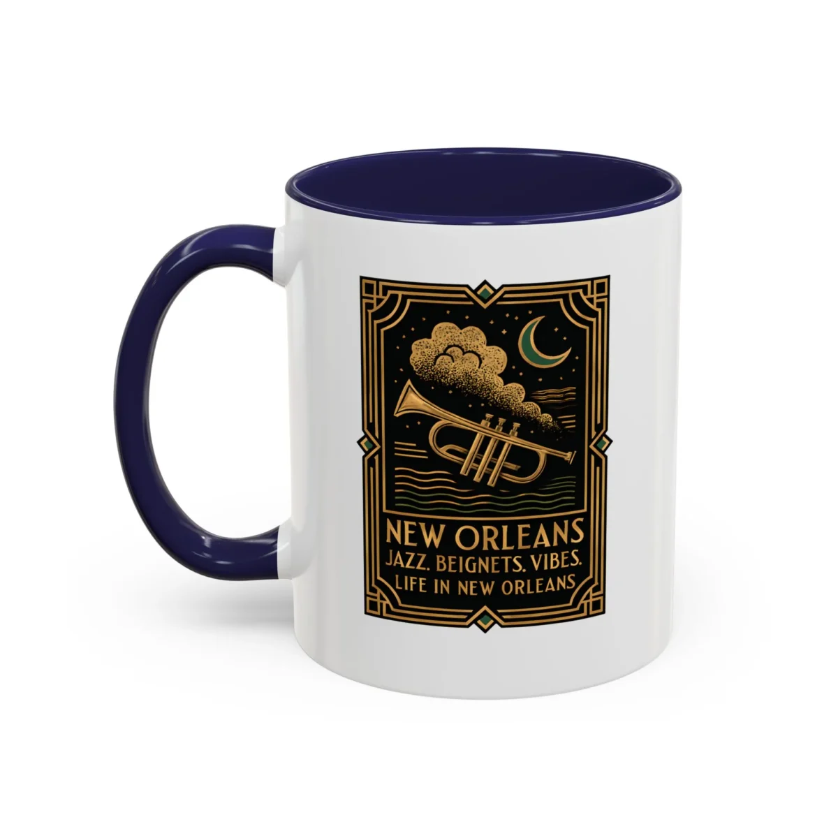 Art Deco New Orleans Mug – Jazz, Beignets, and Moonlit Vibes - Image 6