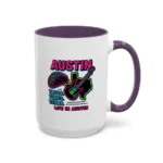 Austin Neon Coffee Mug – Texas Tacos and Tunes Mug - Image 49