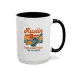 Austin Retro Mug – Tacos Tunes Texas Life Coffee Mug - Image 39