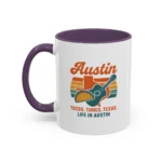 Austin Retro Mug – Tacos Tunes Texas Life Coffee Mug - Image 26