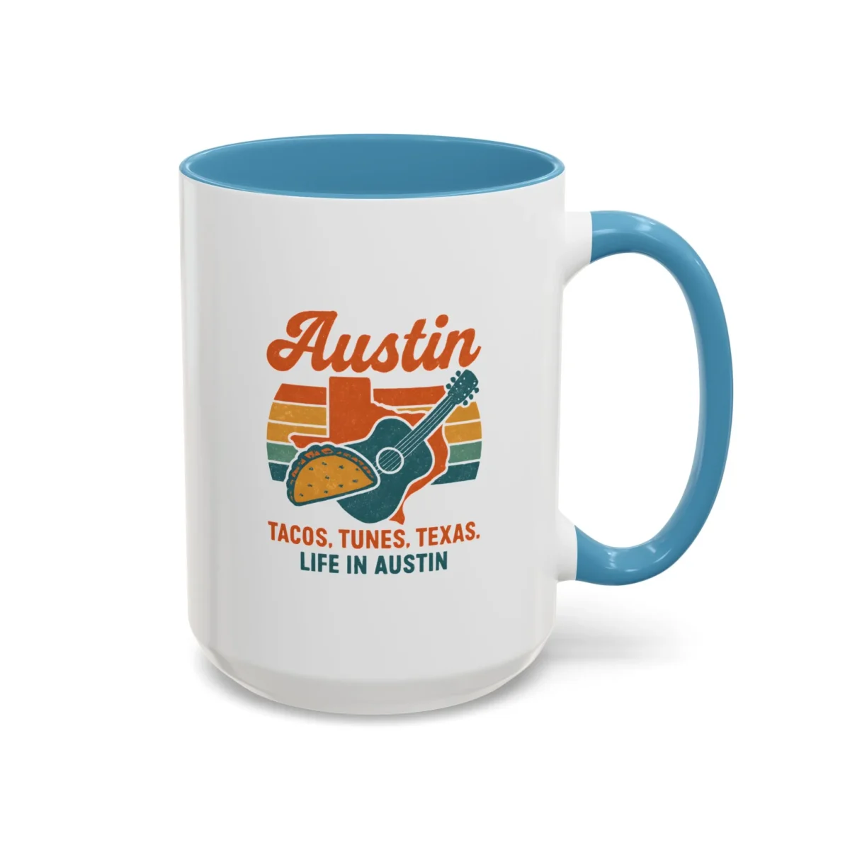 Austin Retro Mug – Tacos Tunes Texas Life Coffee Mug - Image 21