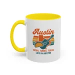 Austin Retro Mug – Tacos Tunes Texas Life Coffee Mug - Image 28
