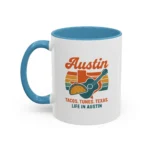 Austin Retro Mug – Tacos Tunes Texas Life Coffee Mug - Image 20