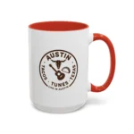 Austin Texas Badge Mug – Rustic Tacos Tunes Life Mug - Image 17