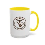 Austin Texas Badge Mug – Rustic Tacos Tunes Life Mug - Image 50