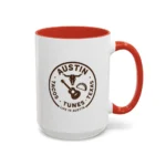 Austin Texas Badge Mug – Rustic Tacos Tunes Life Mug - Image 42