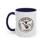 Austin Texas Badge Mug – Rustic Tacos Tunes Life Mug - Image 6