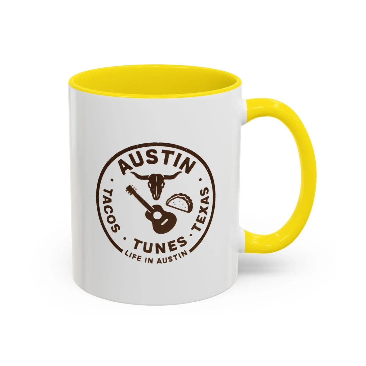 Austin Texas Badge Mug – Rustic Tacos Tunes Life Mug - Image 27