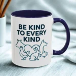 Be Kind Vegan Mug – Animal Lover Coffee Cup with “Be Kind to Every Kind” Design - Image 2