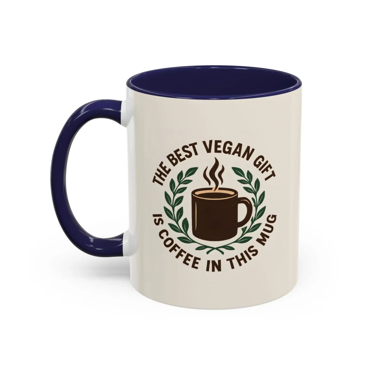 Best Vegan Gift Mug – Coffee Lover Cup with Laurel Wreath Design - Image 8