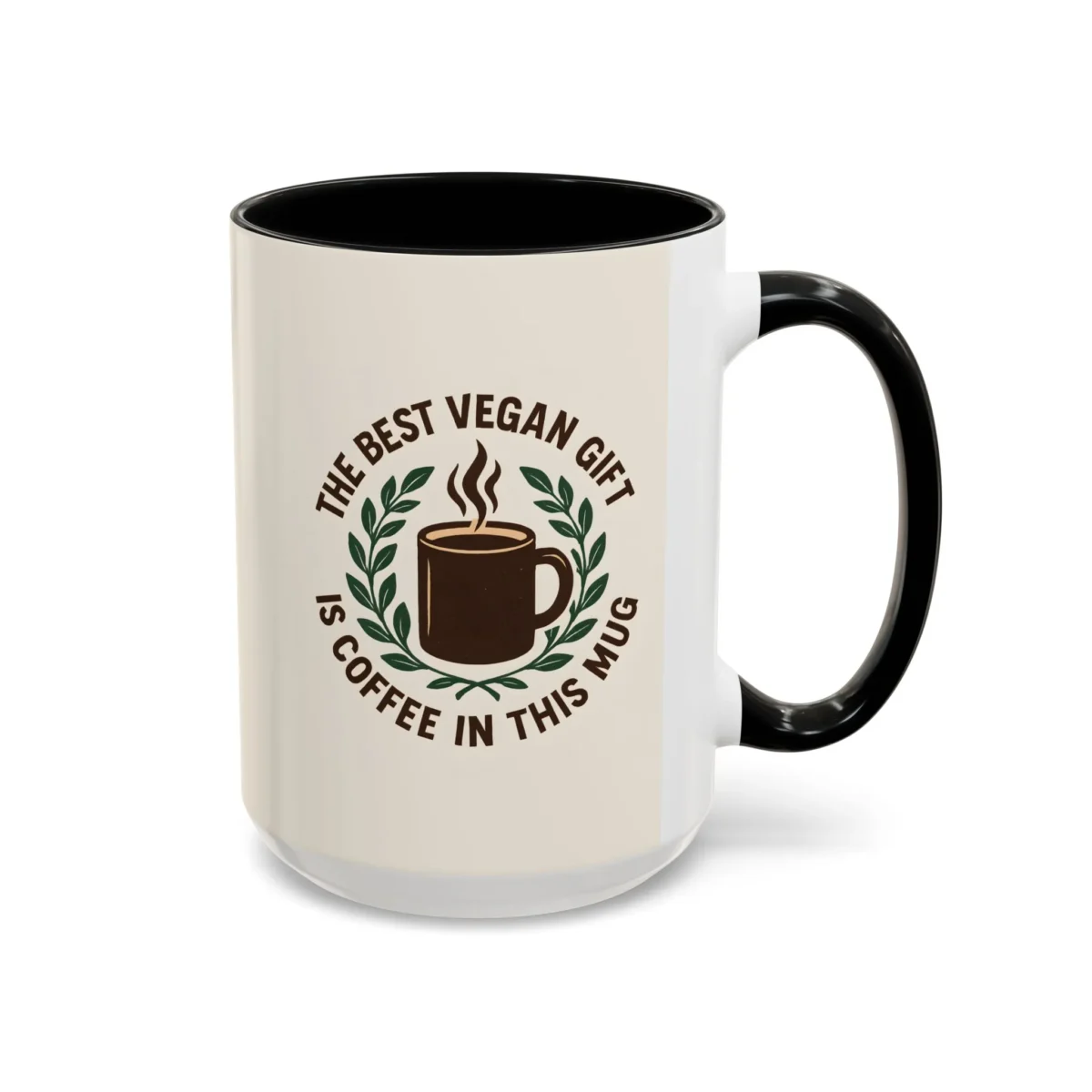 Best Vegan Gift Mug – Coffee Lover Cup with Laurel Wreath Design - Image 11