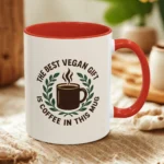 Best Vegan Gift Mug – Coffee Lover Cup with Laurel Wreath Design - Image 2