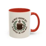 Best Vegan Gift Mug – Coffee Lover Cup with Laurel Wreath Design - Image 3
