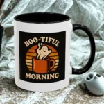 Boo-tiful Morning Halloween Coffee Mug – Ghost Design - Image 2