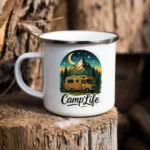 Camp Life RV Enamel Camping Mug - Image 2