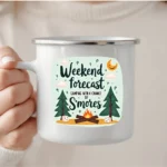 Camping with a Chance of S’mores Enamel Camping Mug