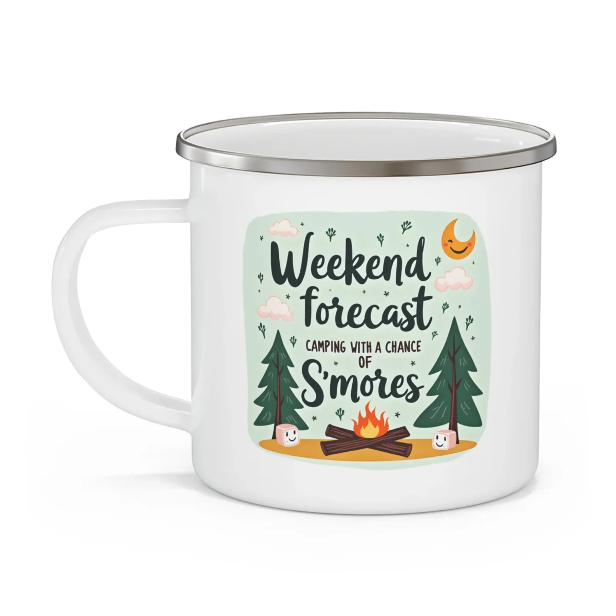 Camping with a Chance of S’mores Enamel Camping Mug - Image 3