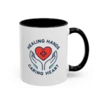 Caring Nurse Mug – Healing Hands Caring Heart Coffee Cup - Image 36