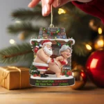 Funny Personalized Christmas Ornament - Santa and Mrs Claus Naughty Couple Decoration - Custom Name Holiday Keepsake - Adult Humor Xmas Gift 2025 - Image 3