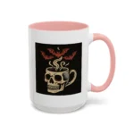 Creepy Skull Coffee Mug – Spooky Halloween Coffee Cup with Bats - Image 28