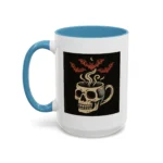 Creepy Skull Coffee Mug – Spooky Halloween Coffee Cup with Bats - Image 37