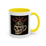 Creepy Skull Coffee Mug – Spooky Halloween Coffee Cup with Bats - Image 17
