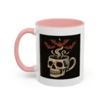 Creepy Skull Coffee Mug – Spooky Halloween Coffee Cup with Bats - Image 8