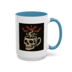 Creepy Skull Coffee Mug – Spooky Halloween Coffee Cup with Bats - Image 36