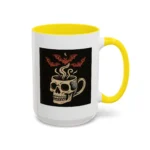 Creepy Skull Coffee Mug – Spooky Halloween Coffee Cup with Bats - Image 48
