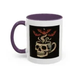 Creepy Skull Coffee Mug – Spooky Halloween Coffee Cup with Bats - Image 16