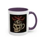 Creepy Skull Coffee Mug – Spooky Halloween Coffee Cup with Bats - Image 15