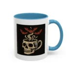 Creepy Skull Coffee Mug – Spooky Halloween Coffee Cup with Bats - Image 11