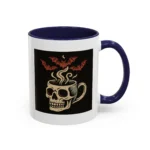 Creepy Skull Coffee Mug – Spooky Halloween Coffee Cup with Bats - Image 5