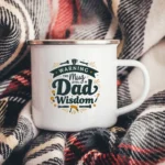 Dad Wisdom Enamel Camping Mug