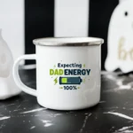 Expecting Dad Enamel Camping Mug - Image 4