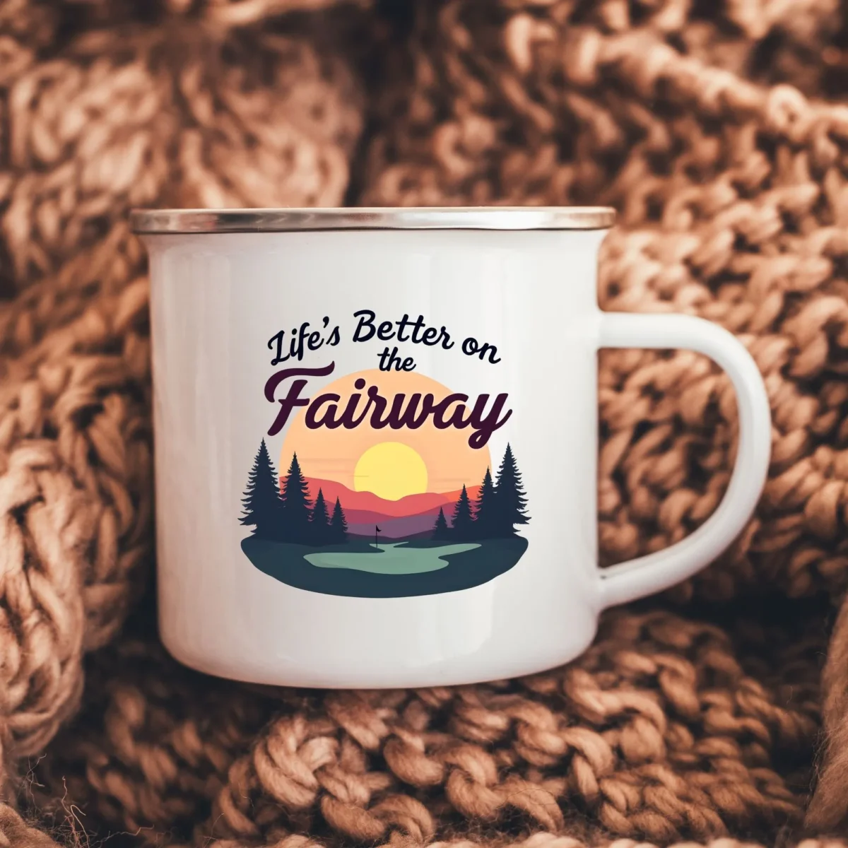 Fairway Enamel Camping Mug - Image 4