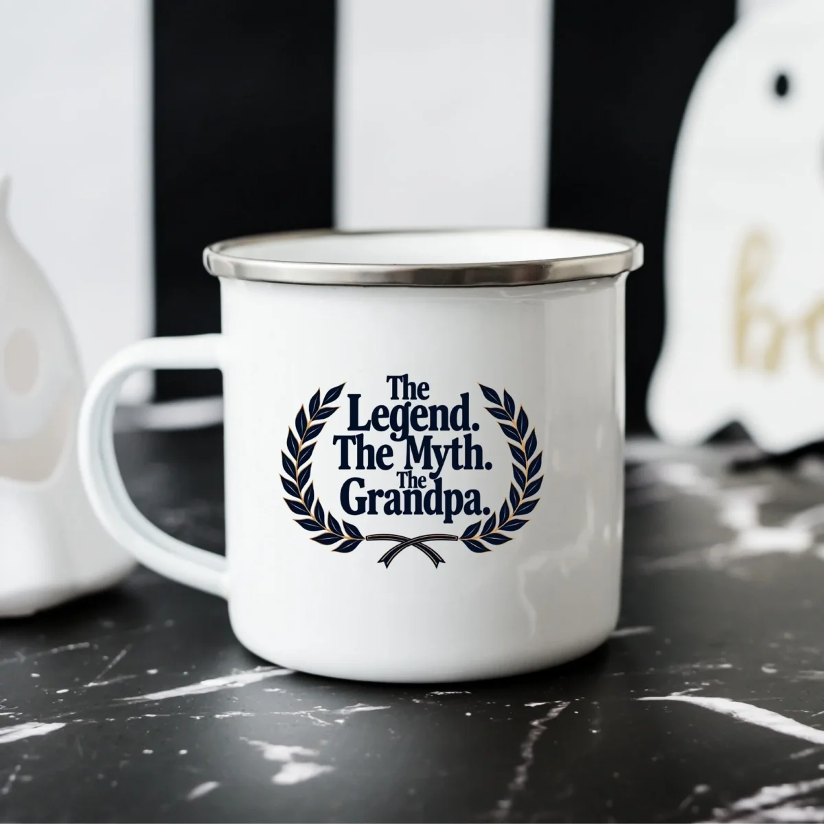 Grandpa Legend Enamel Camping Mug - Image 2