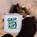 Grip It Sip It Rip It Enamel Camping Mug - Image 4