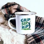 Grip It Sip It Rip It Enamel Camping Mug - Image 5