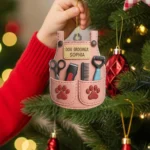 Personalized Pet Groomer Christmas Ornament – Custom Acrylic Holiday Decoration for Dog Moms & Pet Lovers