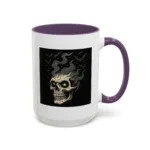 Halloween Skull Mug – Spooky Coffee Cup with Green Eyes & Bats - Image 31