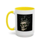Halloween Skull Mug – Spooky Coffee Cup with Green Eyes & Bats - Image 34