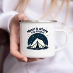 Home Is Where You Pitch It Enamel Camping Mug - Image 4