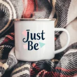 Just Be Enamel Camping Mug - Image 4