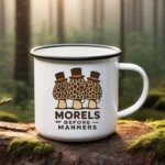 Morels Before Manners Enamel Camping Mug - Image 2