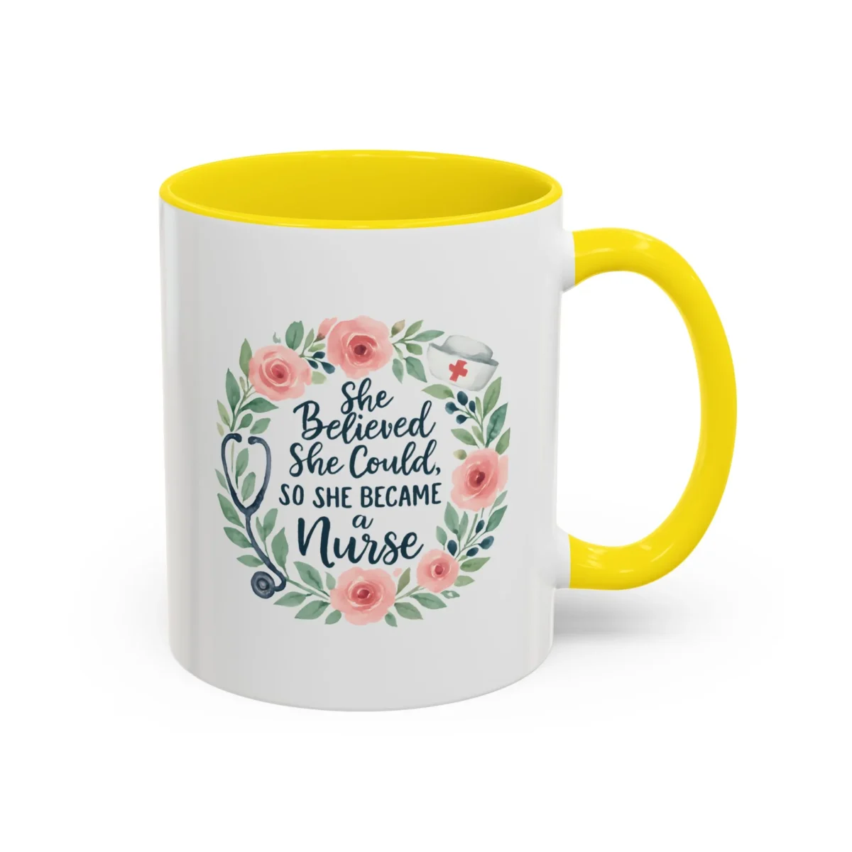 Nurse Encouragement Mug – She Believed She Could, So She Became a Nurse - Image 27