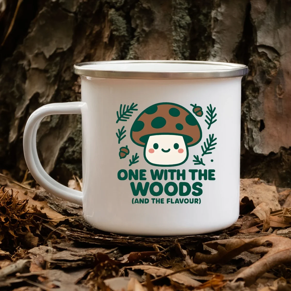 One With the Woods Cute Mushroom Mug - Image 2